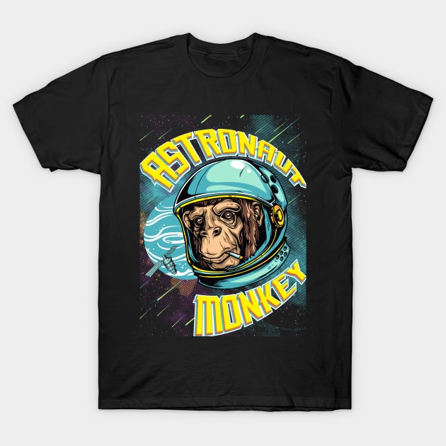 Monkey in Space T-Shirt by Dark Planet Tees